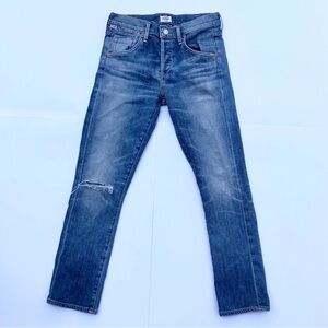 Citizens of Humanity Jeans Womens 24 Emerson Slim Boyfriend Med Wash Denim Logo